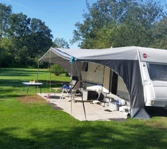 Stromeyer caravan luifel maat 11 incl. dichte zij+voorkant, Ophalen, Gebruikt, Tot en met 4