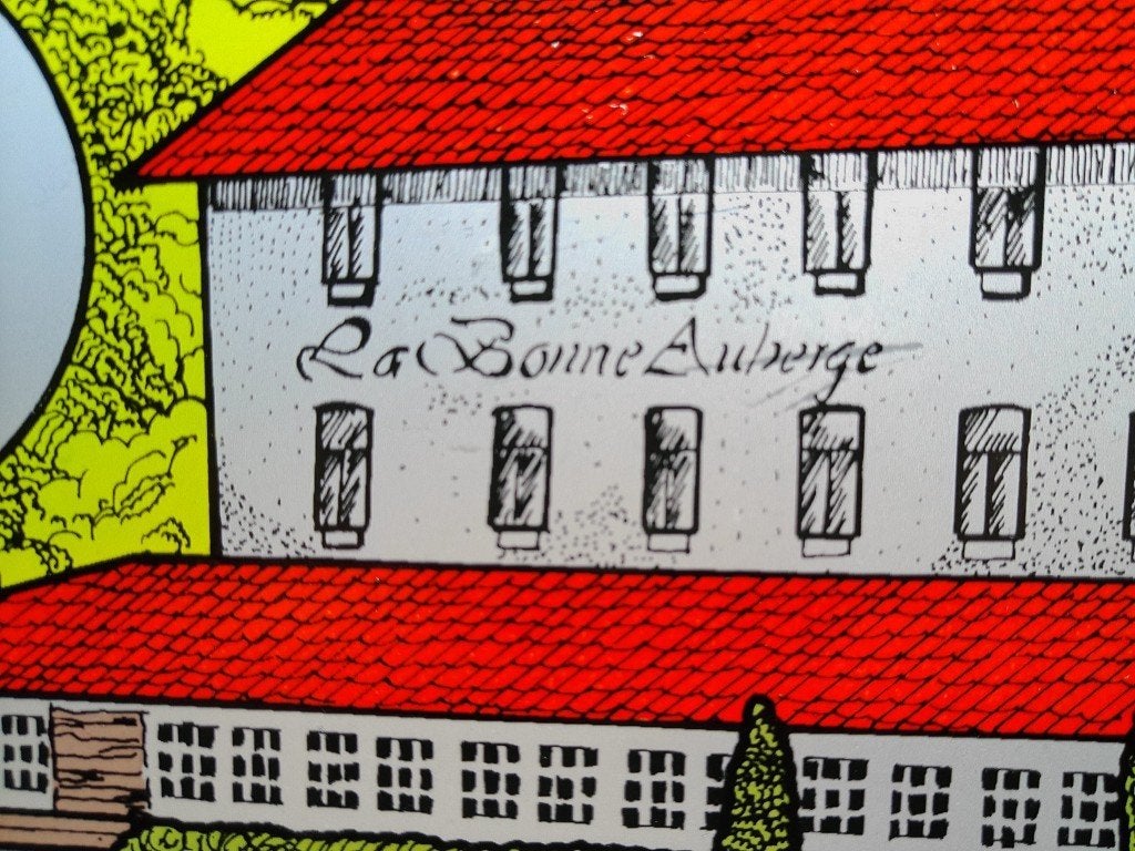 Curiosa glas in lood Slenaken Gerard Swaenepoel 23x31cm 1986, Ophalen of Verzenden