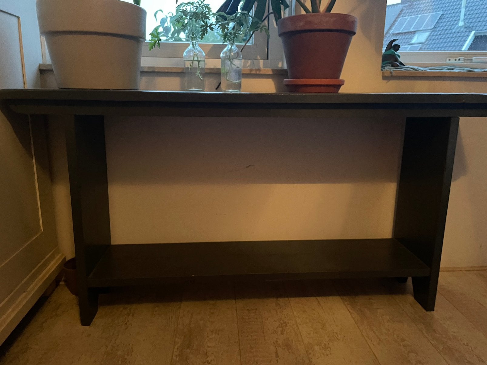 stevige antieke sidetable, Huis en Inrichting, Ophalen, Gebruikt, 100 tot 150 cm, Overige houtsoorten