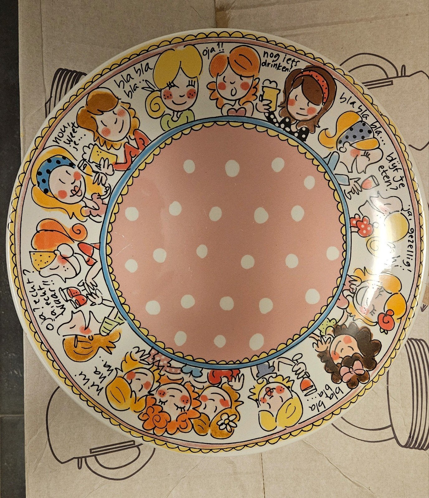 Bonte verzameling Blond Amsterdam servies (12 stuks), Ophalen, Zo goed als nieuw, Overige stijlen, Aardewerk