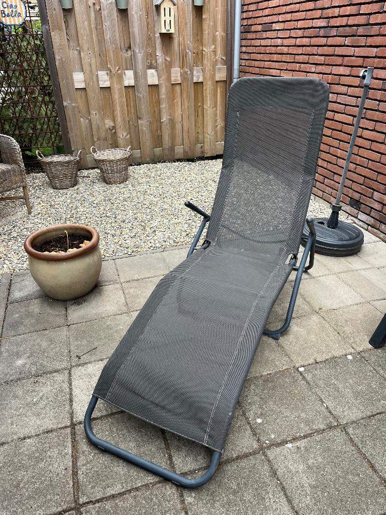 Twee ligbedden tuin, Tuin en Terras, Ligbedden, Ophalen, Gebruikt, Aluminium, Verstelbaar
