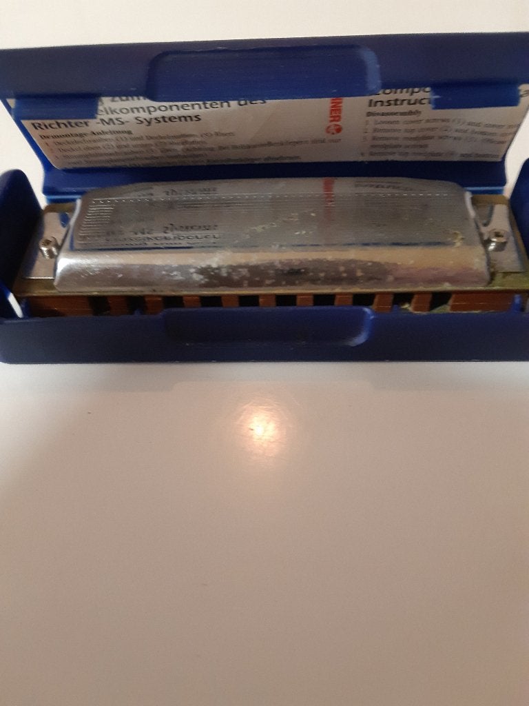 Hohner Blues Harp MS Mondharmonica – Toonsoort C, Ophalen of Verzenden, Gebruikt, C-mondharmonica, Met koffer of doosje