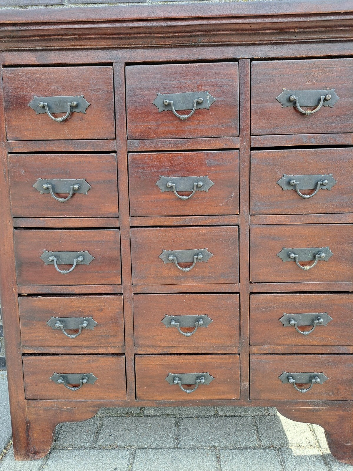 Teakhouten ladekast 15 lades, Ophalen, RoDeKo Volendam, R.kooij65@gmail.com, Gebruikt