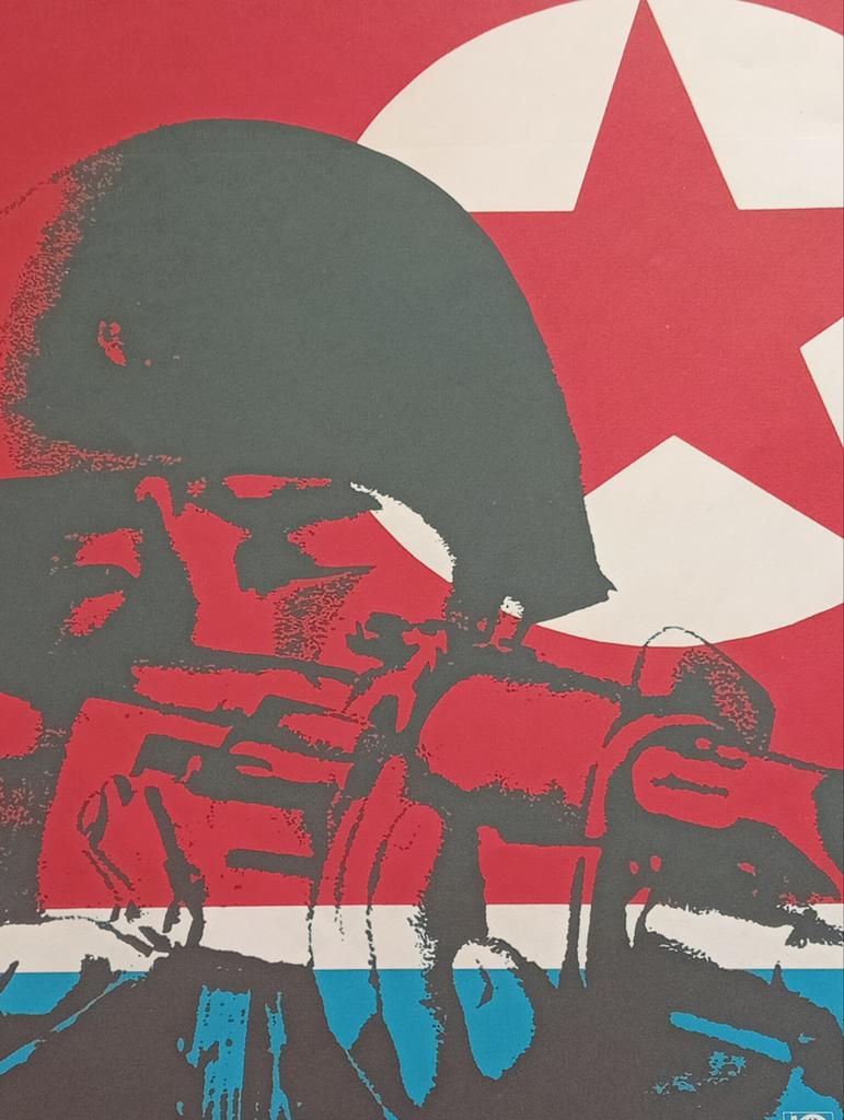 Affiche Cuba 1970 solidariteit (Noord) Korea Communisme, Ophalen of Verzenden, Gebruikt, A1 t/m A3