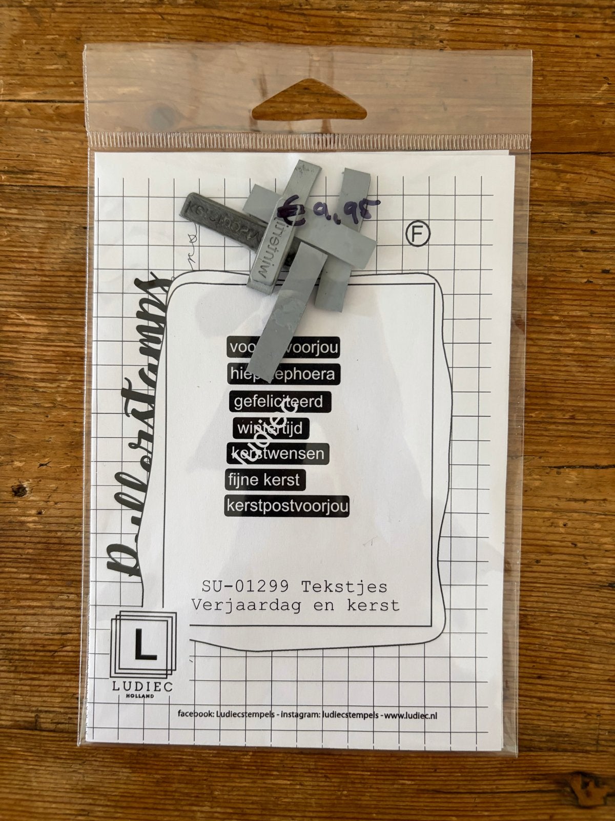 Ludiec stempels: Tekstjes en Kerstboom, Hobby en Vrije tijd, Ophalen of Verzenden, Nieuw, Clearstamp