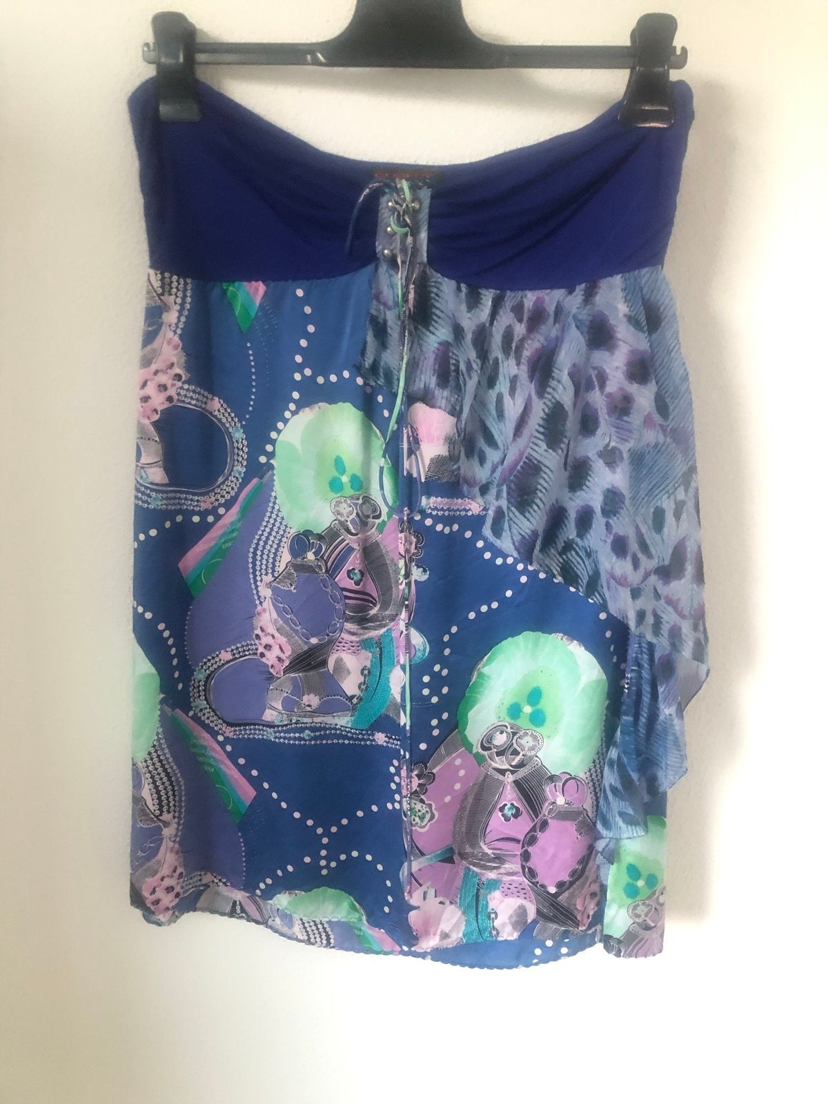 Custo Strapless Top Maat 36 met Koordje, Kleding | Dames, Blauw, Ophalen of Verzenden, Gedragen, Maat 36 (S)