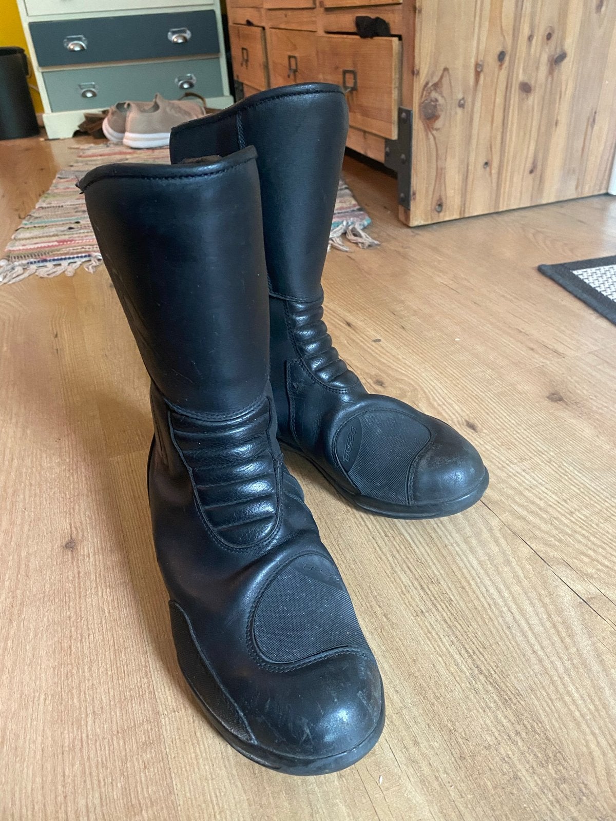 Zwarte TCX motorlaarzen maat 40, Motoren, Ophalen of Verzenden, Tweedehands, Dames, Laarzen