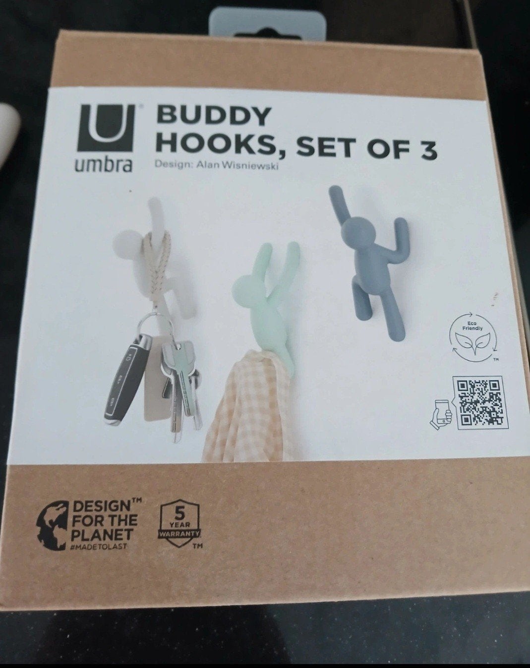 Umbra Buddy Hooks - Set van 3 - Nieuw in doos, Kunststof, Wandhaken, Nieuw, Ophalen of Verzenden