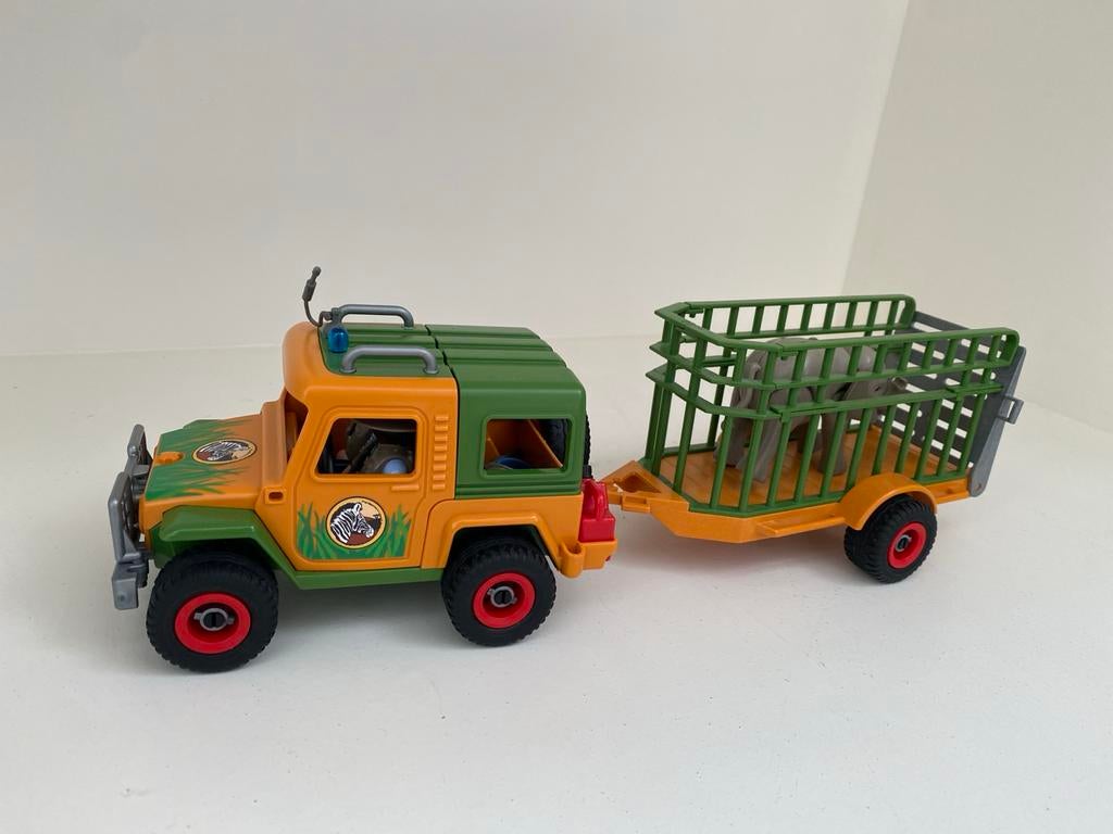 Playmobil 6937 Compleet Safari Jeep met olifant en trailer, Ophalen of Verzenden, Zo goed als nieuw
