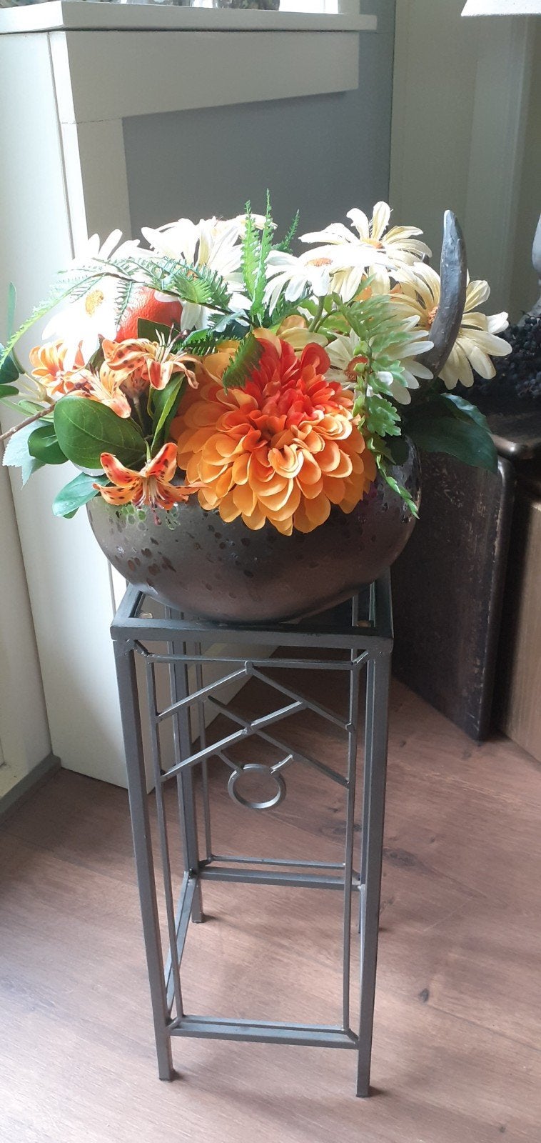 Gezellig houdbaar bloemstuk., Ophalen