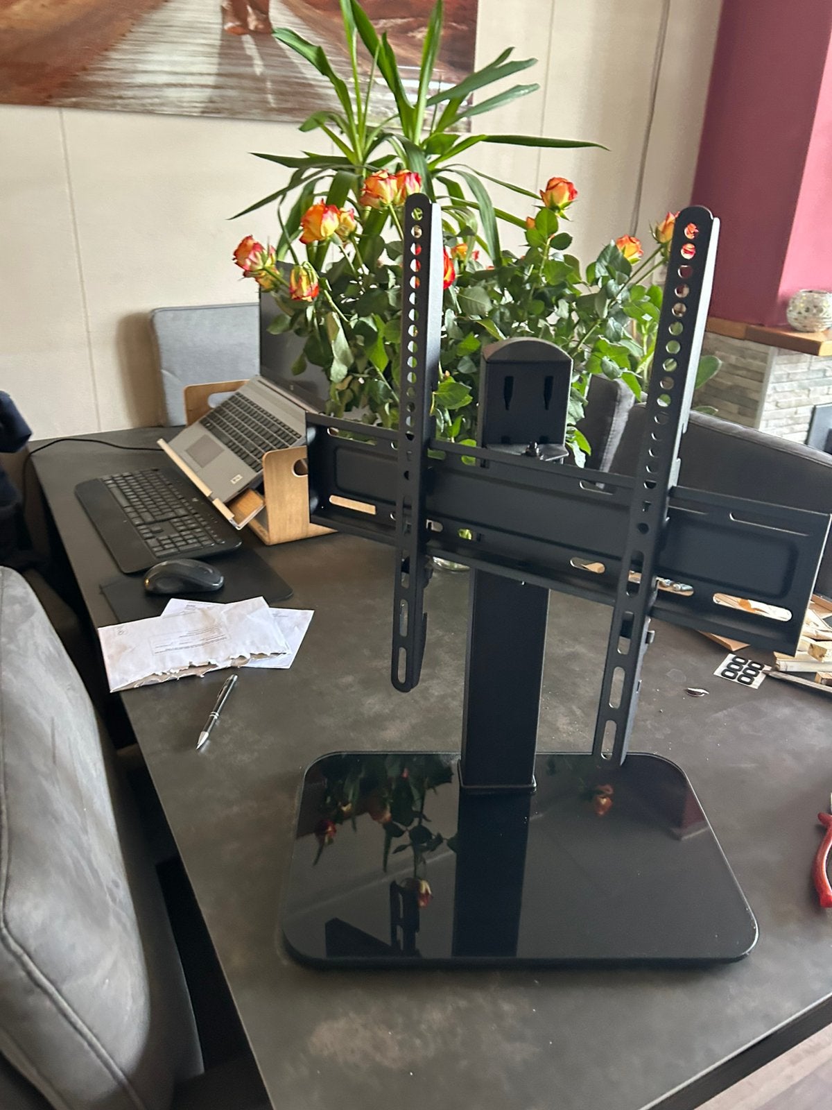 TV standaard voor televisie 32 t/m 65 inch – zwart, Ophalen, Zo goed als nieuw