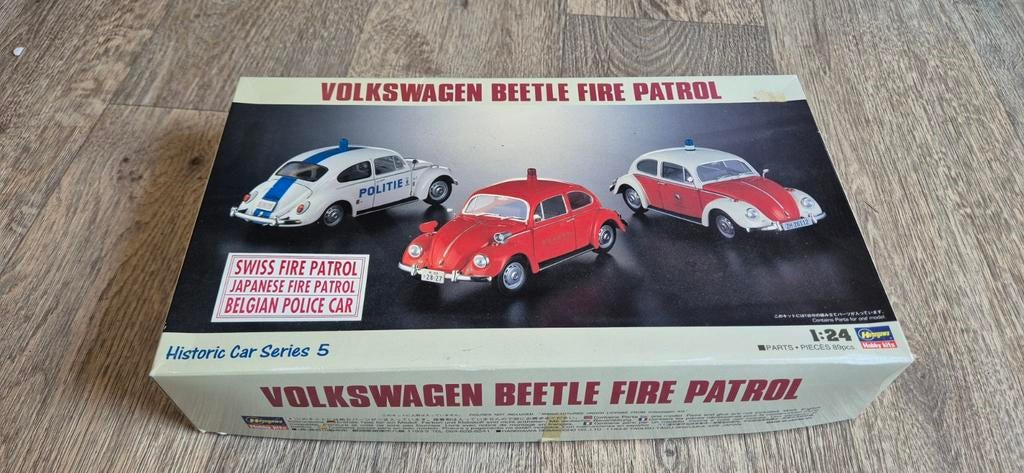 Hasegawa 20779 1/24 Volkswagen Kever Politie / Brandweer, Hobby en Vrije tijd, Modelbouw | Auto's en Voertuigen, Nieuw, Auto, Groter dan 1:32