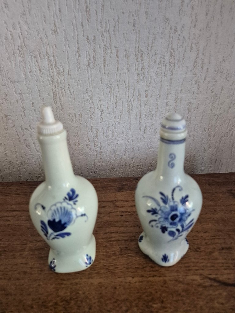 OXO  blauw flesjes Schoonhoven Delfts, Ophalen of Verzenden