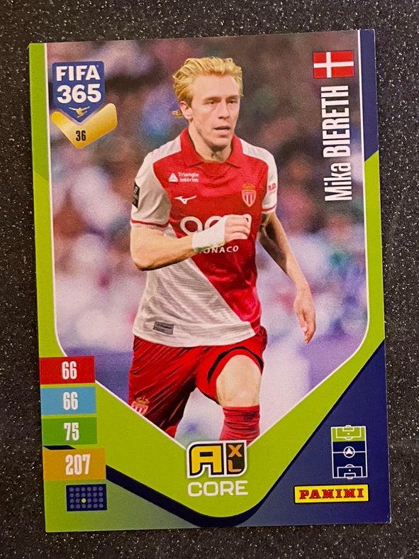 Panini Fifa365 2027    BIERETH    AS MONACO, Verzenden, Zo goed als nieuw, Plaatje
