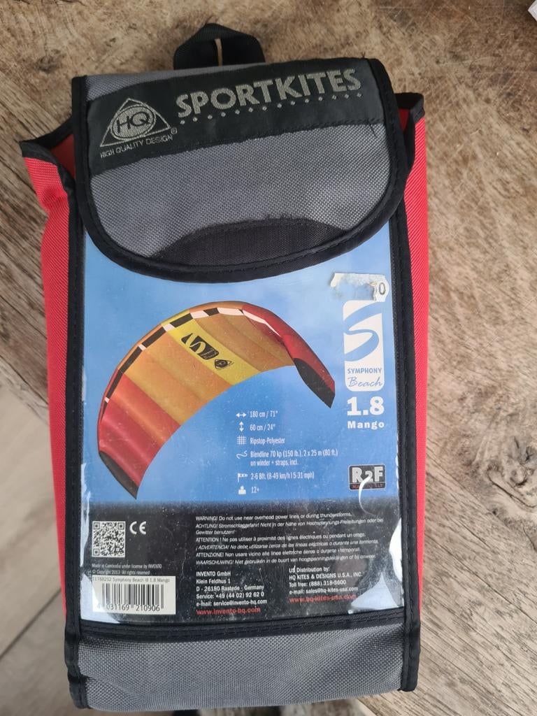HQ Sportkites Symphony Beach 1.8 Mango vlieger, Ophalen