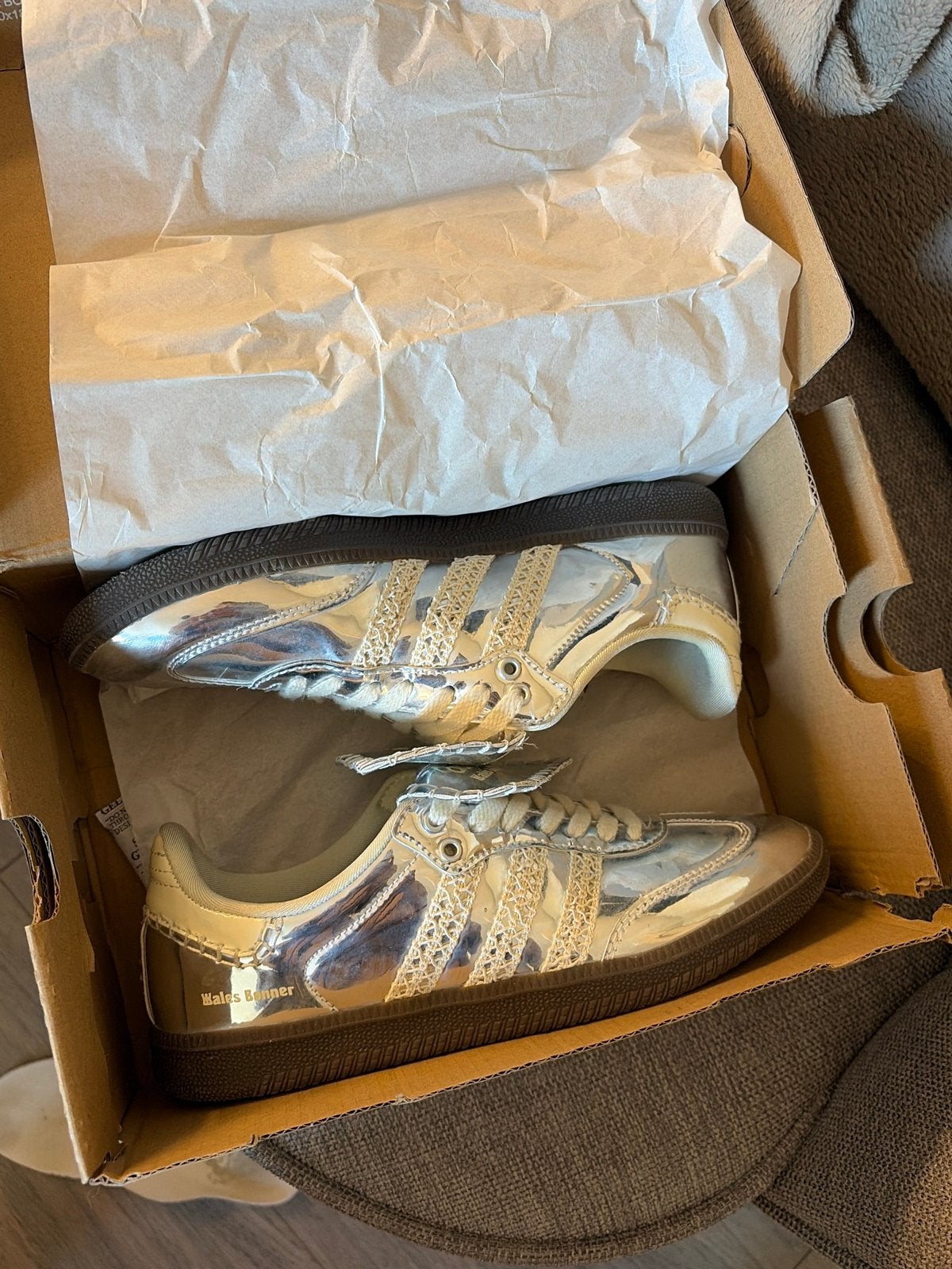 Adidas Wales Bonner Samba Metallic Silver sneakers, Ophalen of Verzenden, Nieuw, Overige kleuren, Sneakers of Gympen