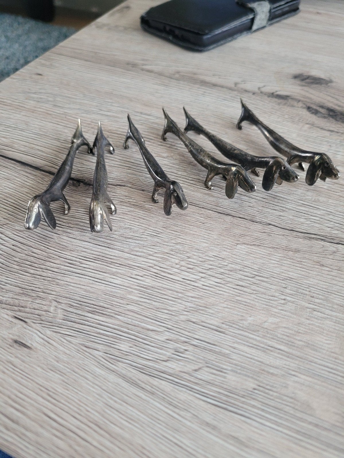 Set van 6 Teckel Bestekhouders - Vintage Design, Ophalen