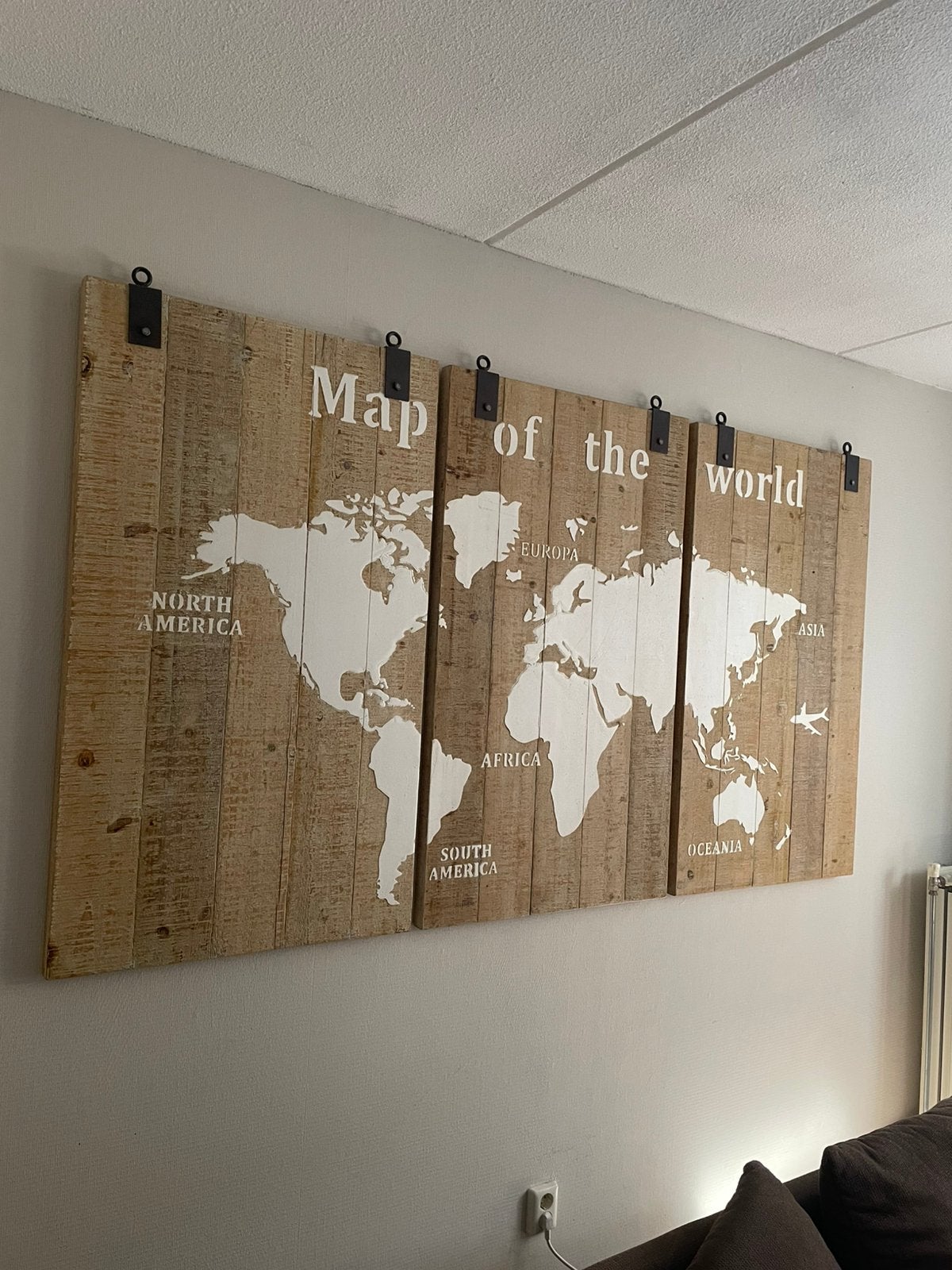 Map of the world wereld kaart, Huis en Inrichting, Ophalen, Zo goed als nieuw