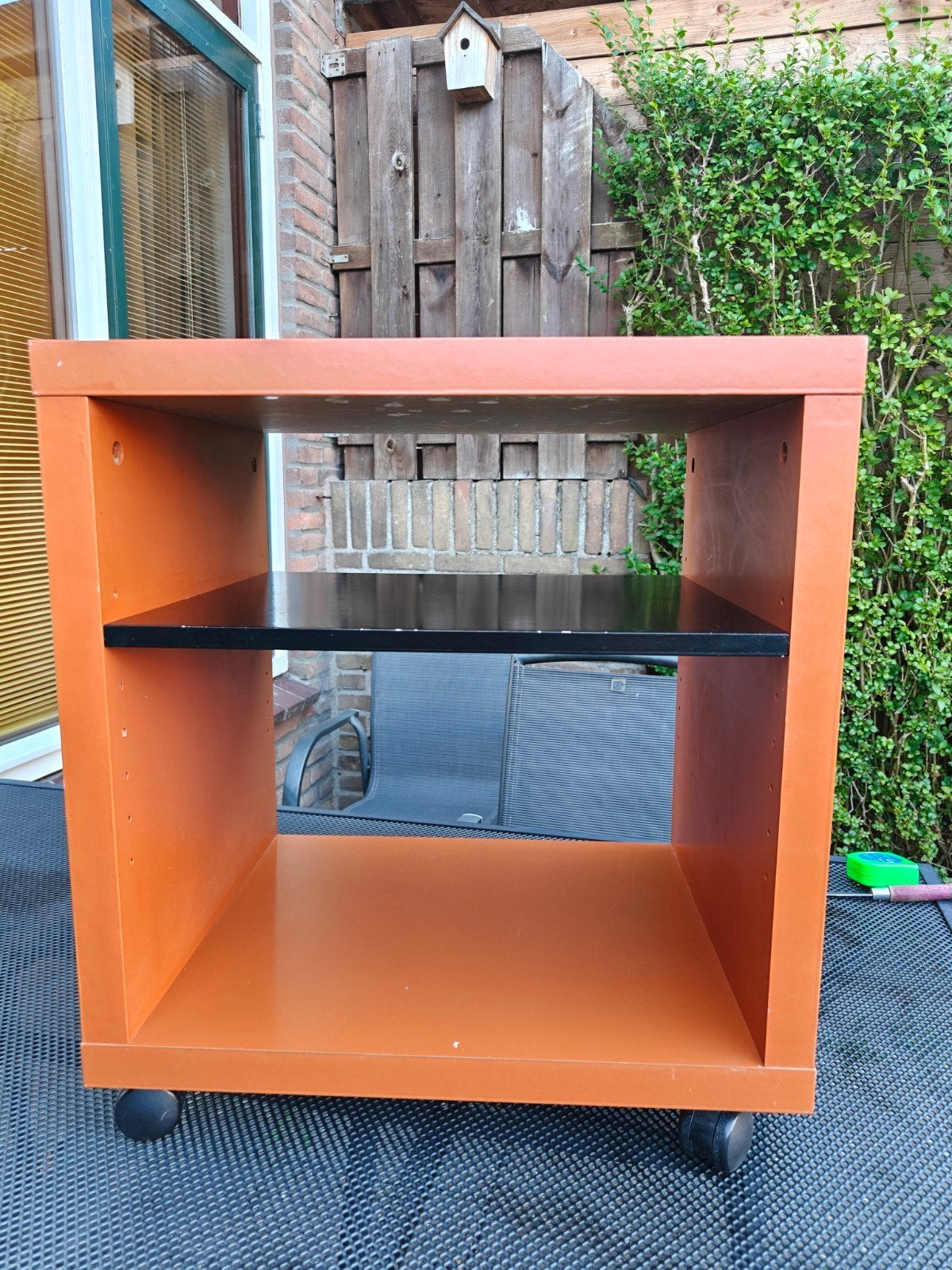 audiomeubel op wielen met plank, Ophalen, Gebruikt, Modern, functioneel, Glas