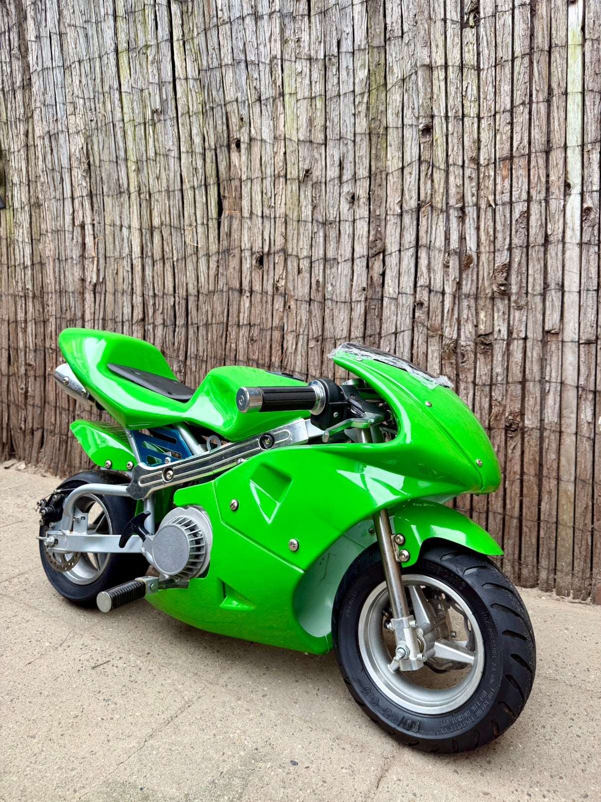 Stoere minibike 49cc kawasaki ninja groen loopt goed, Ophalen, Gebruikt, Overige typen, 49 cc