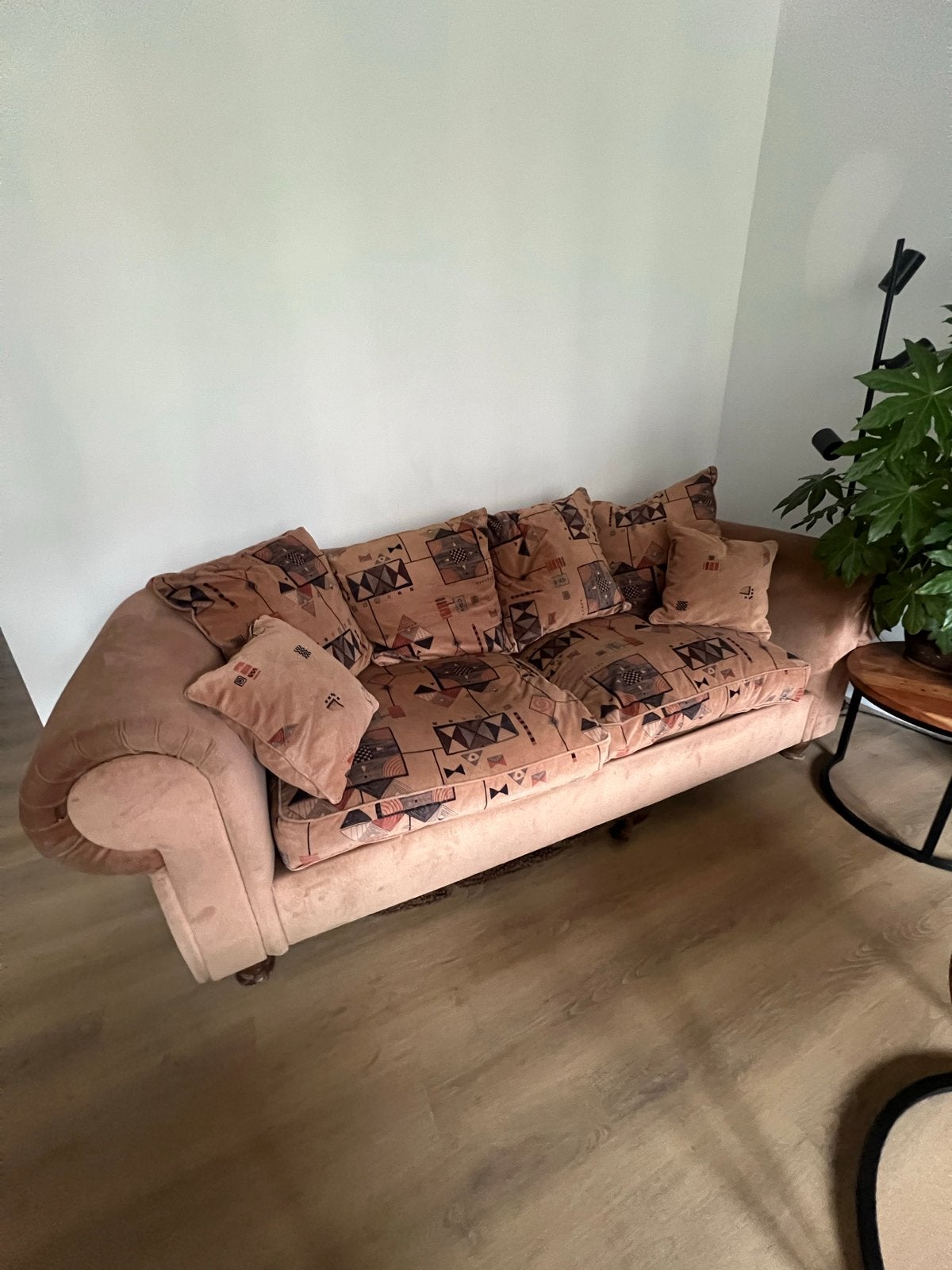 Comfortabele 2-zitsbank met patroon - 220x110 cm, Ophalen, Gebruikt, 100 tot 125 cm, Tweepersoons