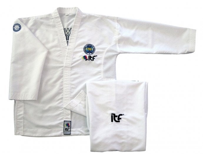 Dobox 'Matrix' gekleurde band maat 160, Taekwondo, Ophalen of Verzenden, Zo goed als nieuw, Vechtsportkleding