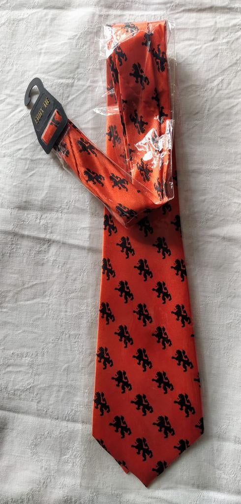 Nieuwe Eddy stropdas met leeuwenpatroon, Nieuw, Oranje, Ophalen of Verzenden, Met patroon