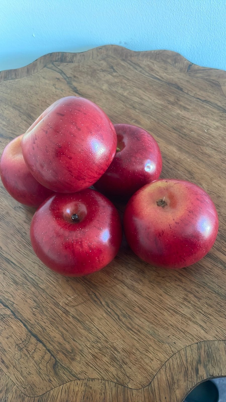 Decoratie appels 5 stuks, Ophalen of Verzenden, Gebruikt, Rood, Kunststof