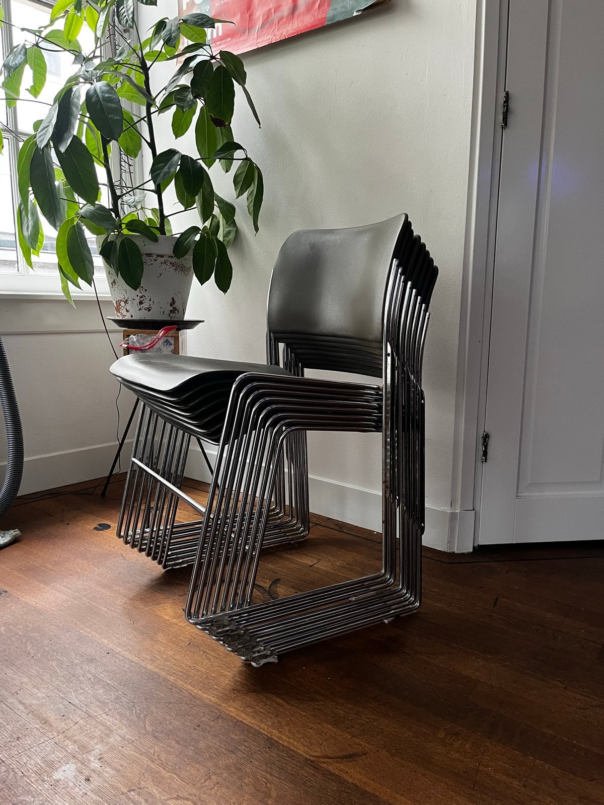 8x David Rowland 40/4 stoelen - Stapelbaar design, Ophalen