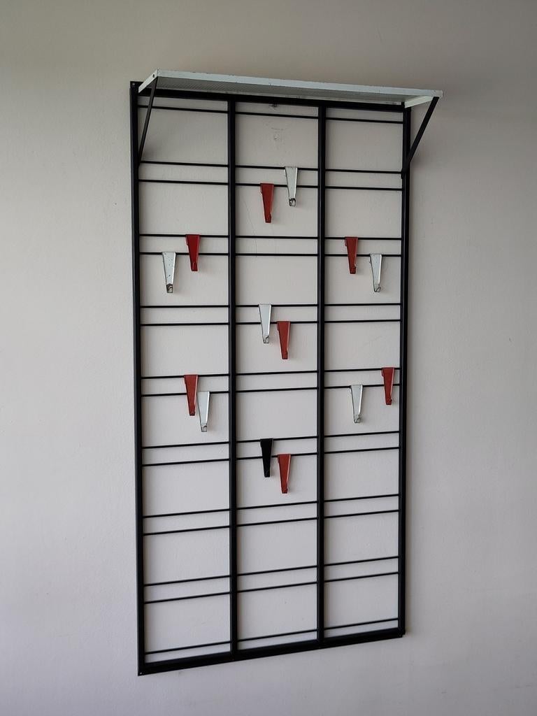 Vintage kapstok toonladder Tjerk Reyenga Pilastro metaal, Gebruikt, ., 100 tot 150 cm, .