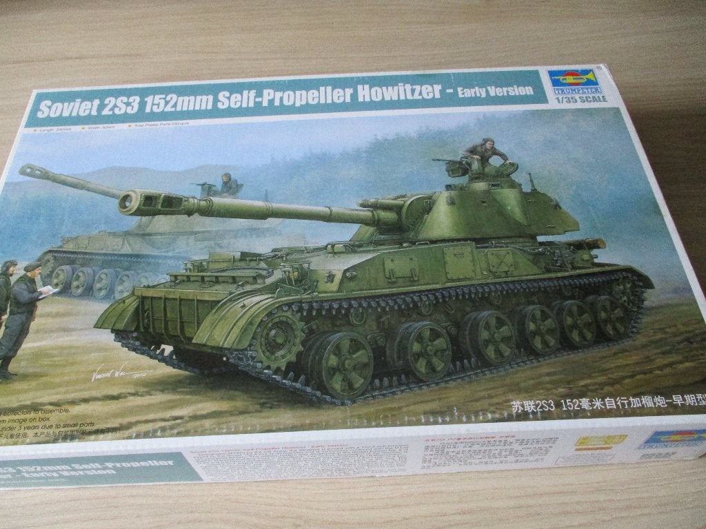 Trumpeter Soviet 2S3 152mm self propeller howitzer, Overige merken, Tank, 1:32 tot 1:50, Ophalen of Verzenden
