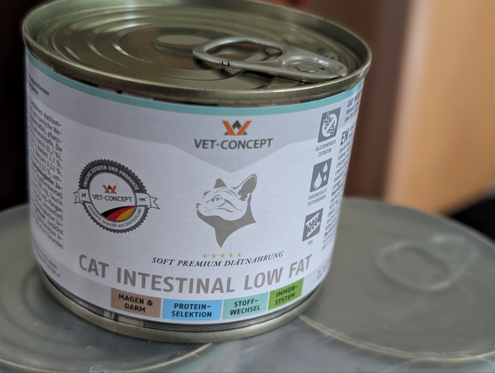 Vet-Concept Cat Intestinal Low Fat - 4 blikjes (nieuw), Ophalen, Kat