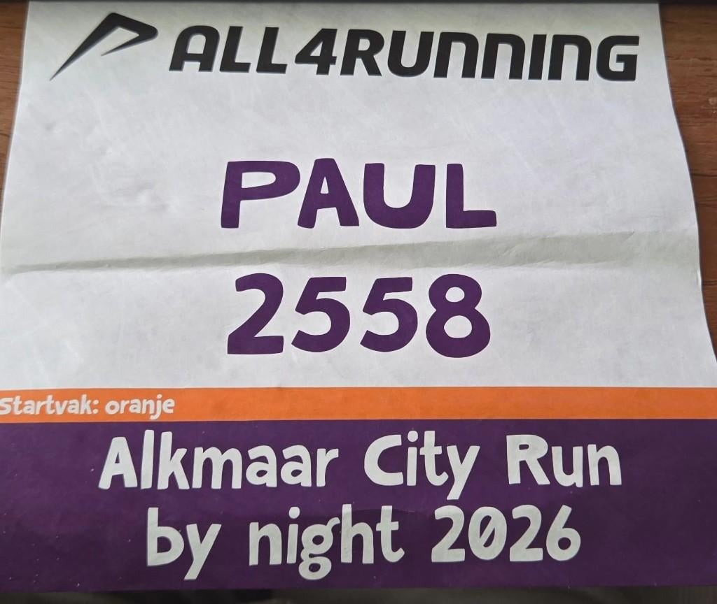 1x Startbewijs Alkmaar City Run 2026, 10 km, Overige typen, Nieuw, Hardlopen, Ophalen