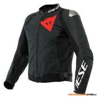 Dainese Sportiva Leren Motorjas, Zwart, Motoren, Ophalen of Verzenden, Nieuw met kaartje