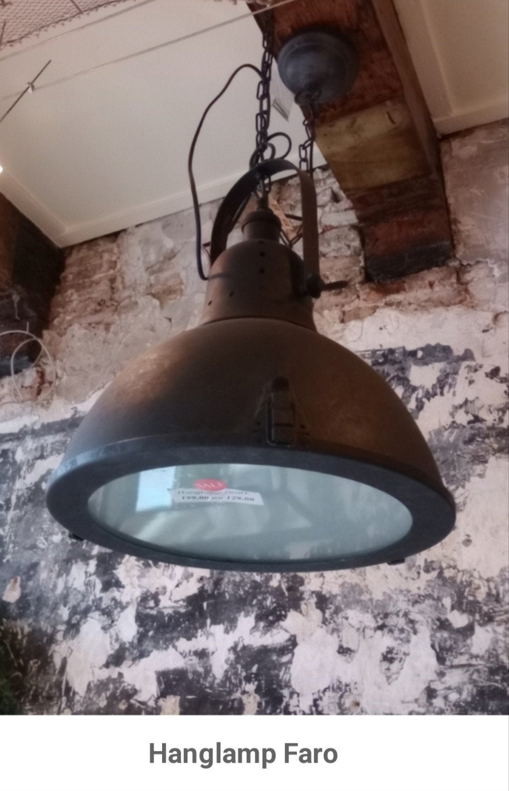 Hanglamp Faro zwart - 40 x 39 cm, Ophalen of Verzenden, Gebruikt, Metaal, Minder dan 50 cm