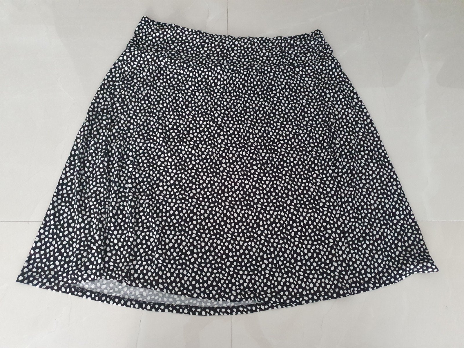 Hema rok met stippenpatroon, maat XL Zwart wit, Zwart, Maat 46/48 (XL) of groter, Ophalen of Verzenden, Zo goed als nieuw
