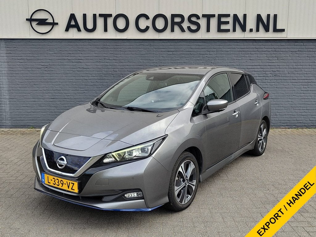 Nissan Leaf e+ N-Connecta 62kWh Adap.Cruise Warmtepomp Leder, Auto's, Nissan, Zwart, Adaptive Cruise Control, 62 kWh, 385 km