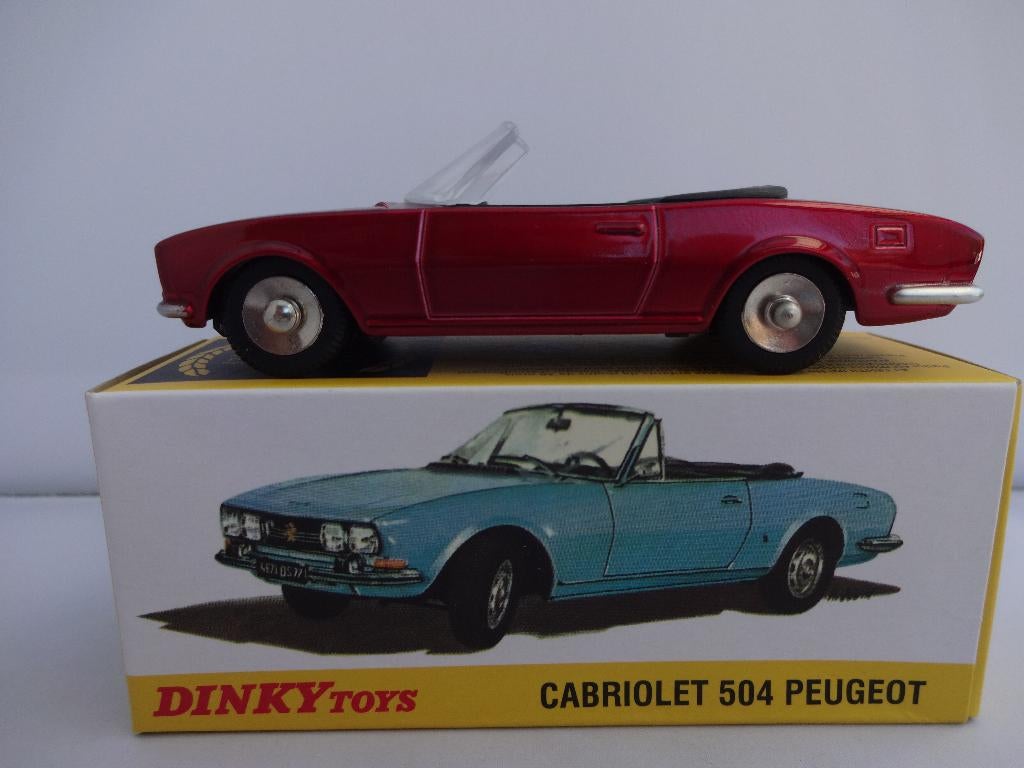 Peugeot 504 cabriolet rood nr: 1423 van Dinky Toys 1:43, Ophalen of Verzenden, Nieuw, Auto, Dinky Toys