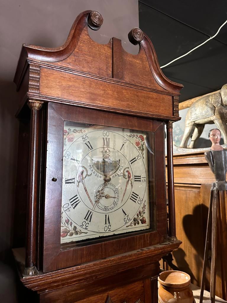“ HENDRICKX “ Antieke Engelse staande klok Pearson Halifax, Antiek en Kunst, Ophalen of Verzenden
