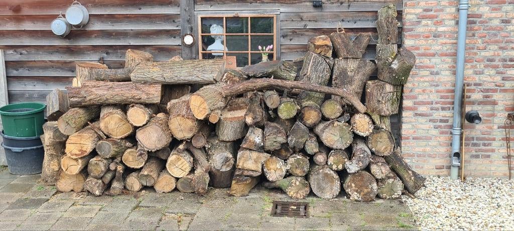 Eikenhout en Acaziahout te koop, Tuin en Terras, Haardhout, 3 tot 6 m³, Ophalen, Eikenhout