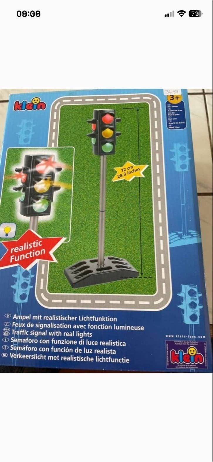 Klein Verkeerslicht met realistische lichtfunctie - Nieuw, Ophalen of Verzenden, Nieuw