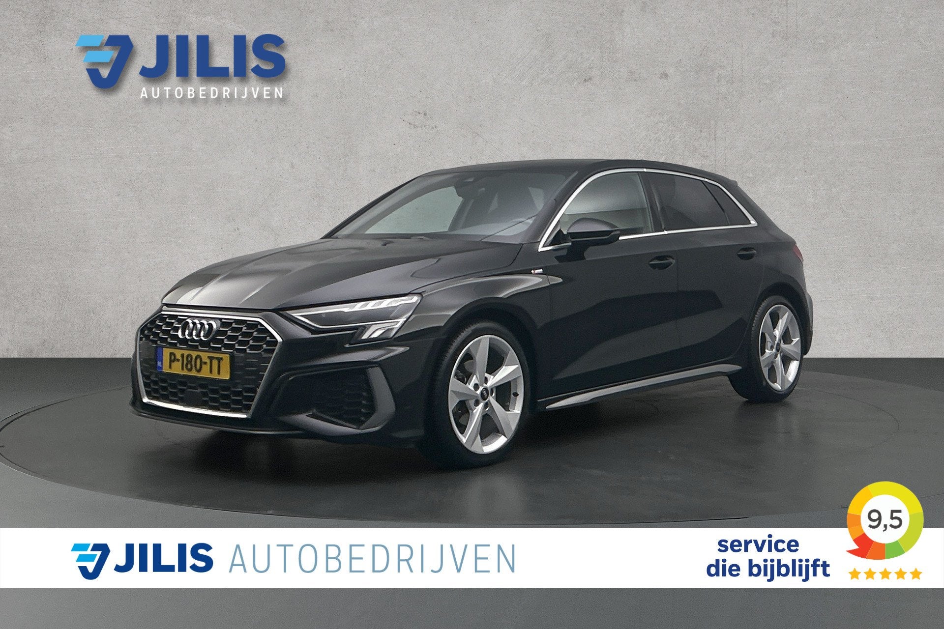 Audi A3 Sportback 30 TFSI S edition | Half lederen bekleding, Auto's, Gebruikt, Met garantie (alle), Leder en Stof, Zwart