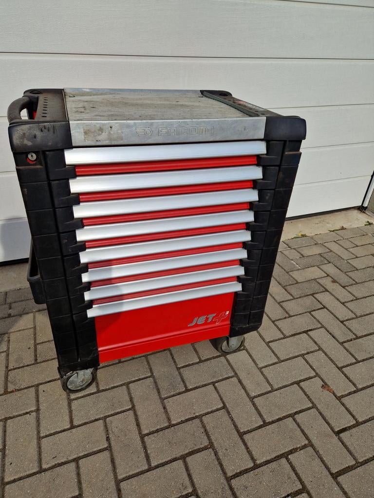 Facom gereedschapwagen vol modules gereedschap, Auto diversen, Autogereedschap, Ophalen, Gebruikt