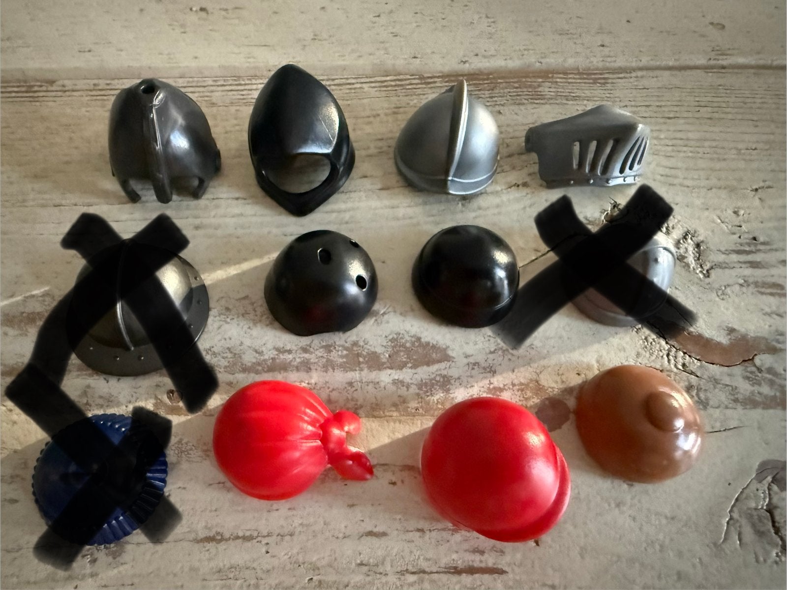 PLAYMOBIL hoofddeksels: helmen, petten, hoeden, Ophalen of Verzenden, Gebruikt, Losse onderdelen, Overige typen
