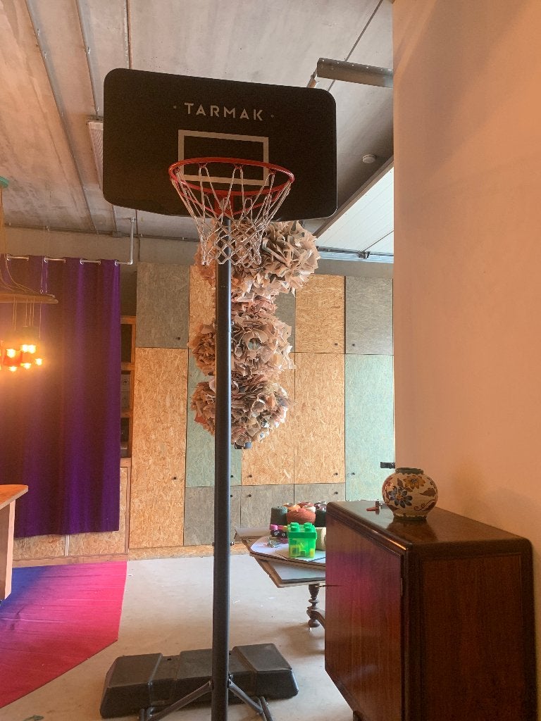 Basketbalpaal, Ophalen, Gebruikt, Ring, Bord of Paal