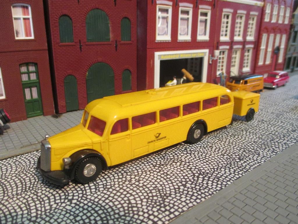 1950 Mercedes Benz O5000 Deutsche Bundespost met aanhanger, Ophalen of Verzenden, Gebruikt, Bus of Vrachtwagen