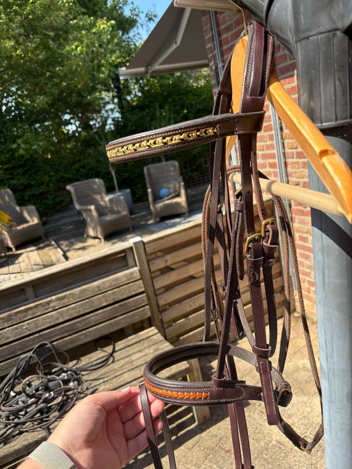 Hoofdstel bruin maat pony, Hoofdstel, Bruin, Nieuw, Verstelbaar