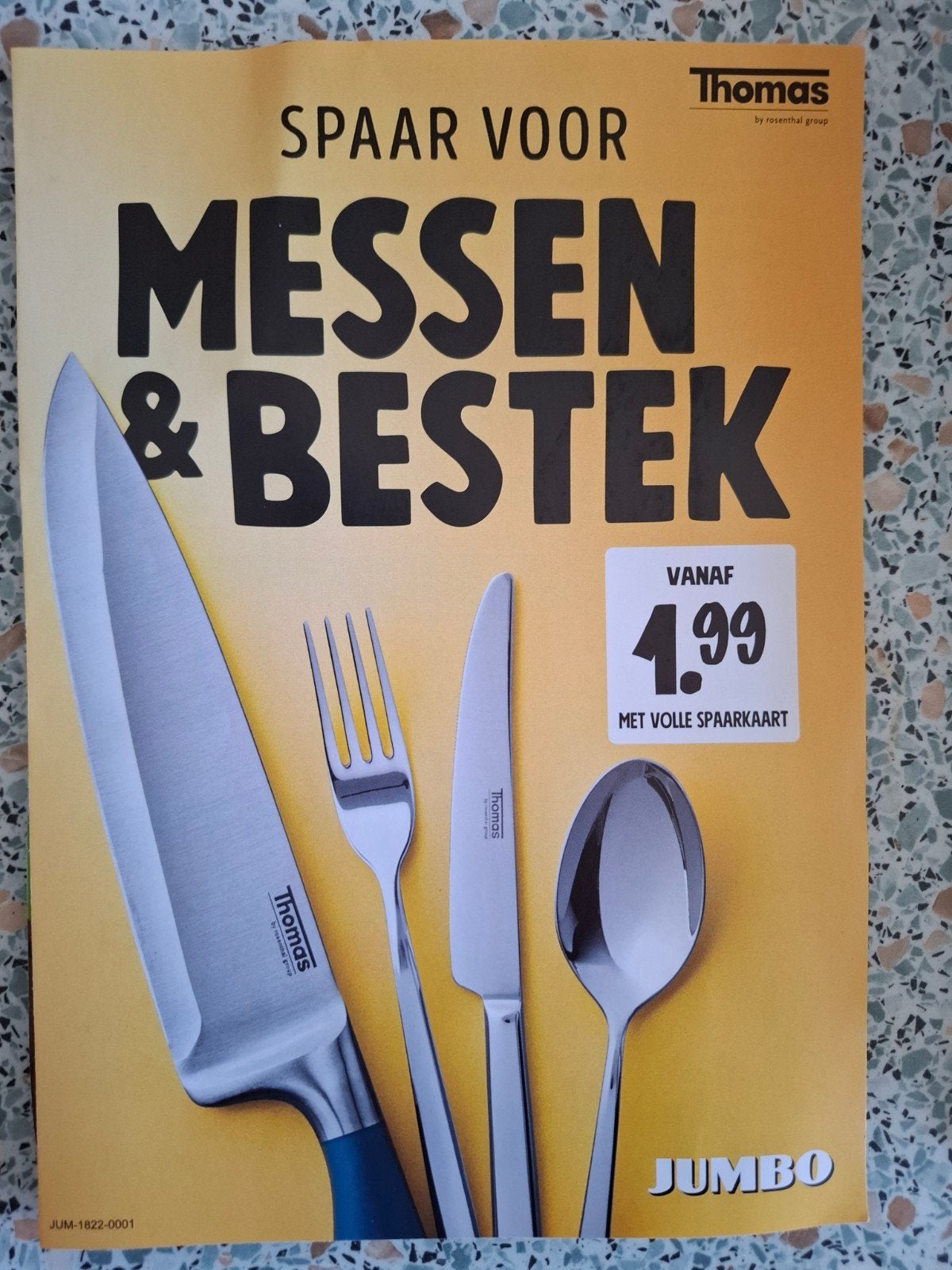 gezocht jumbo messen & bestek zegels, Ophalen, Winkel, Super of Benzinepomp, Zegels, Bonnen of Punten
