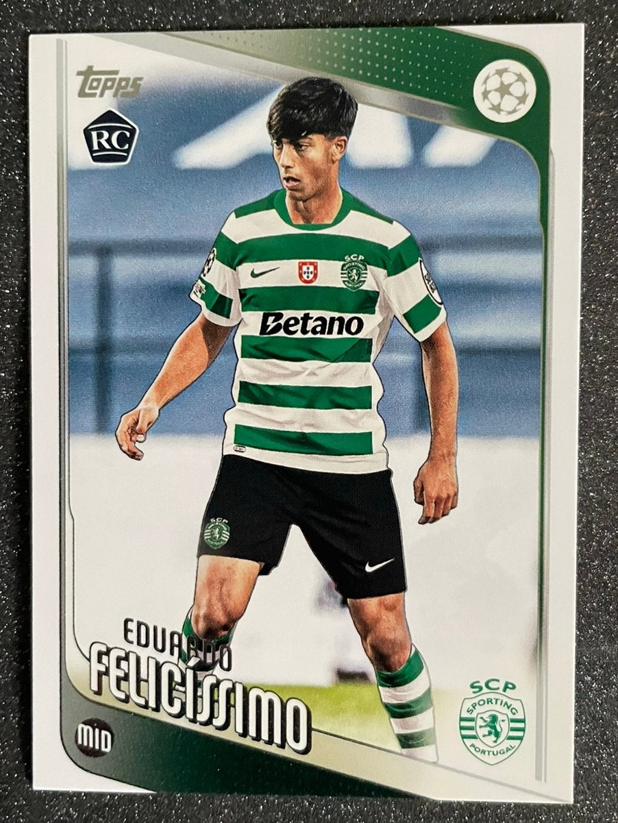Topps UCC Flagship ‘26   ROOKIE CARD   FELICÍSSIMO  SPORTING, Verzenden, Zo goed als nieuw, Plaatje