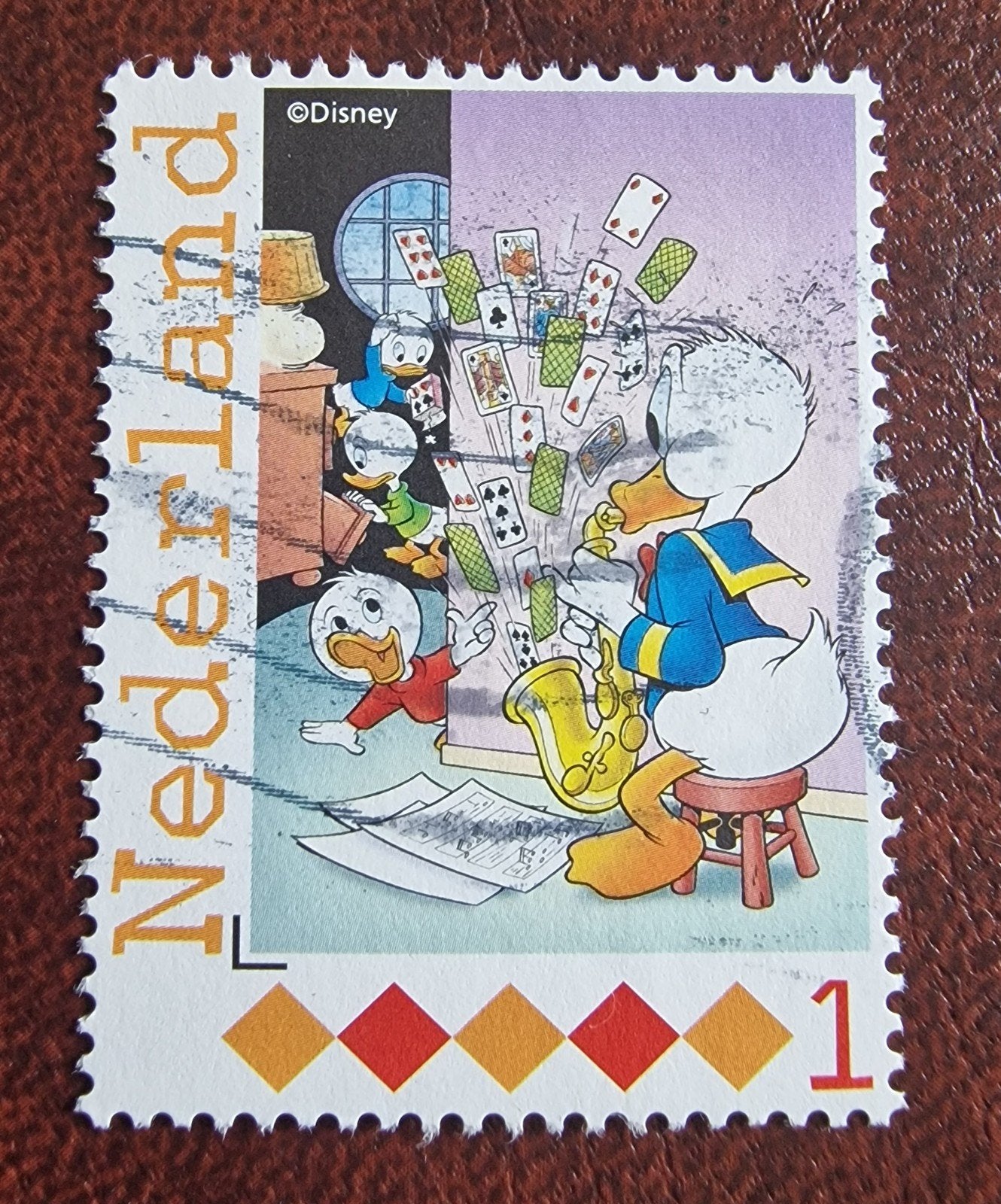 kv1350 Donald Duck postzegel Nederland Disney, Postzegels en Munten, Postzegels | Nederland, Ophalen of Verzenden, Na 1940, Gestempeld